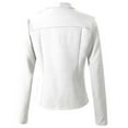 thumbnail image 4 of YUGYXL Womens Long Sleeve Blazer Jacket Notch Lapel Dressy Suit Jackets Casual Solid Color Open Front Cardigan Lightweight Work Office Blazers Gift for Family White,L, 4 of 4