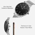 thumbnail image 2 of A ALPS Mens Watches Fashion Quartz Men's Watches Ultra Thin Minimalist Wristwatches with Stainless Steel Strap Gift for Man Father's Day Gifts, 2 of 7