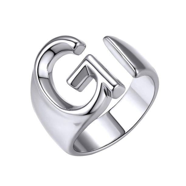 Anillo de moda para mujer, anillo de pareja, anillo de apertura de 26 letras, joyería Wmkox8yi sjalhkljlk2532