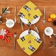 thumbnail image 4 of 20"x20" Satin Dinner Napkin Panda Cartoon with Heart Pattern Table Napkins for Wedding Birthday Restaurant Party Tableware Decoration 4 Pack, 4 of 6