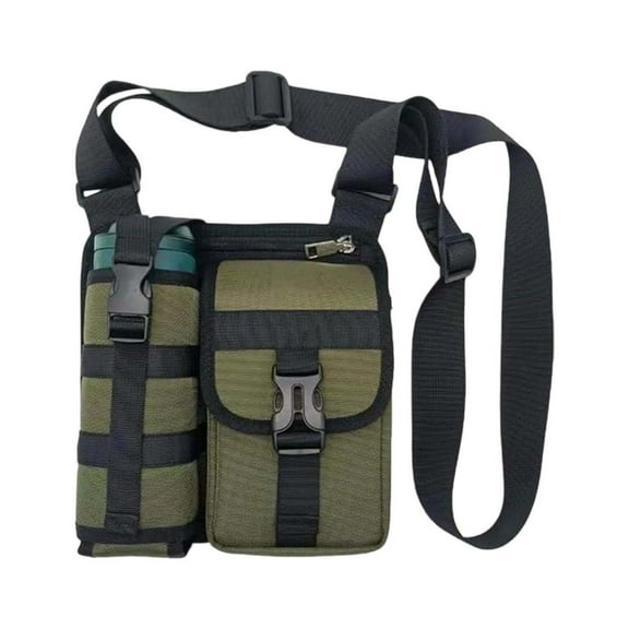 Fishing Backpack Multifunctional Outdoor Camping Sling Shoulder Bag with Water Bottle Holder for Crossbody Sports Workout Gear for Teens and Adults