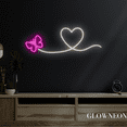 thumbnail image 4 of Glowneon Butterfly Heart Neon Sign, Butter Lover Bedroom Wall Led Art, 4 of 5