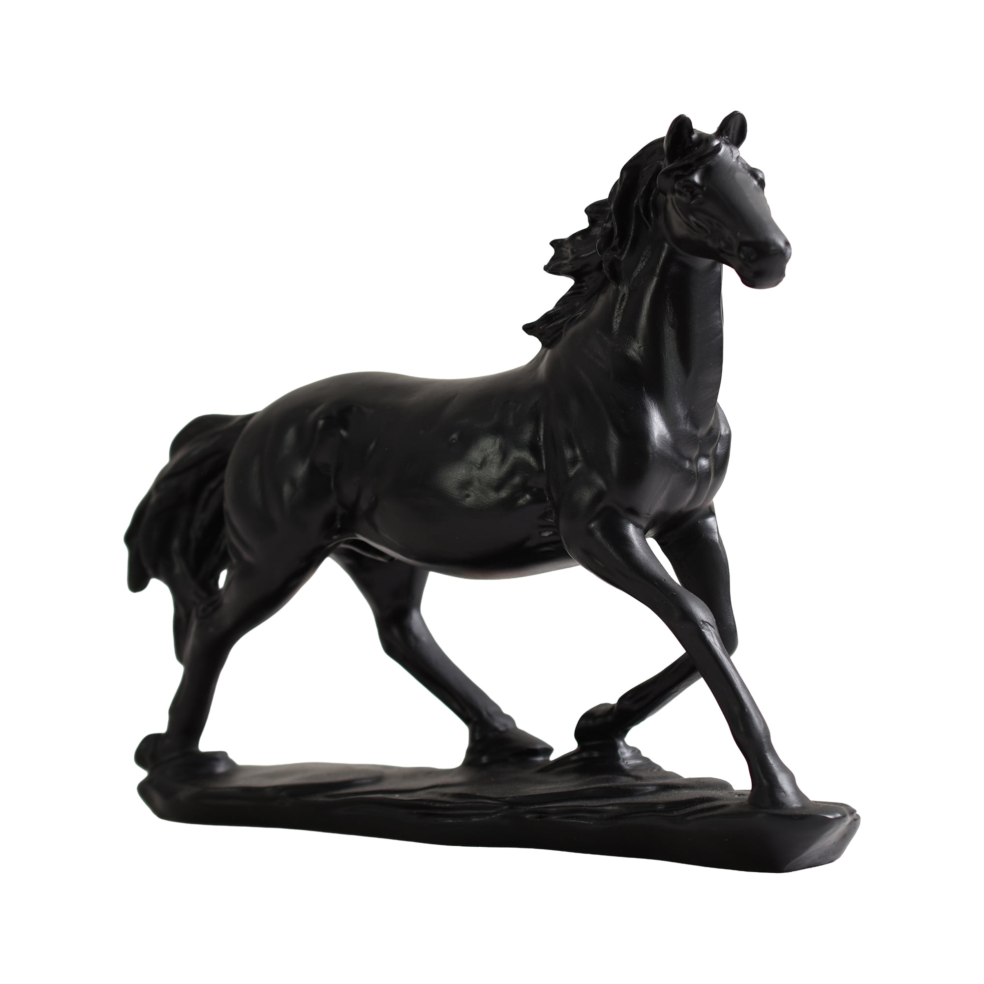 The Pioneer Woman Black Resin Horse Tabletop Sculpture, Equestrian Horse Figurine Decor, Modern Farmhouse Western Accent Statue