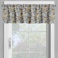 thumbnail image 2 of Ambesonne Floral Valance Pack of 2, Flowers with Swirly Petals, 54"X12", Pale Coffee Grey and White, 2 of 5