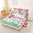 thumbnail image 2 of Erosebridal Kids Baseball Sport Bed Sheets,Teens Ball Gamer King Sheets For Ice Cream Baseball Lover 4 Pieces, 2 of 6