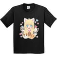 thumbnail image 3 of Inktastic Neko Anime Girl with Kittens Youth T-Shirt, 3 of 5