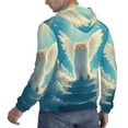 thumbnail image 6 of Fotbe Men's Hoodie with Sunshine Cute Winged Cat Pattern - Kangaroo Pocket Pullover Hooded Sweatshirt, Perfect for Daily Wear, Travel, and Home-Small, 6 of 7