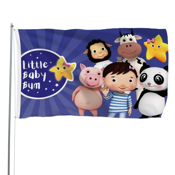 Little Baby Bum-themed Printed Flag Perfect gift for fans, friends, and family members, and suitable for indoor and outdoor activities, party decorations.16"x24" (40cm×60cm)