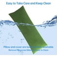 thumbnail image 5 of BedTreat Full Body Pillow Insert with Pillowcase for Adults,Long&Fluffy Pillow for Side Sleeper,Soft&Breathable (20X54,Green), 5 of 6