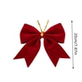 thumbnail image 3 of Christmas Decorations, Fleece Wine Red Bow Christmas Decoration, Holiday Decor, Christmas Bow, for Xmas Tree, Home, Party, Holiday Christmas Decorations, 3 of 7