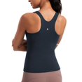 thumbnail image 1 of Top CRZ YOGA Butterluxe con espalda racer y sostén acolchado Azul Marino L, 1 of 6