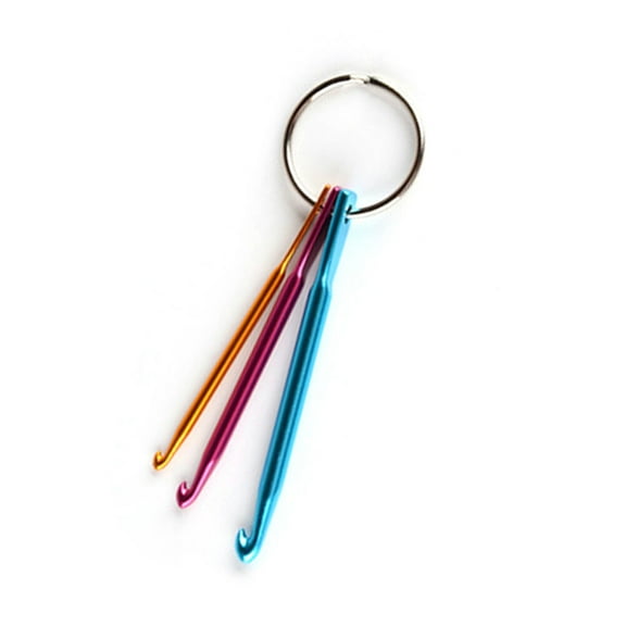 FELTECHELECTR 3Pcs Glowing Crochet Hooks in Mini Size for Night Crafting and Emergency Use