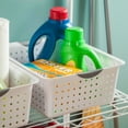 thumbnail image 4 of Sterilite Large Ultra Plastic Storage Baskets w/ Handles, White, 54 Pack, 4 of 7