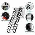 thumbnail image 7 of Adjustable 12-Step Pull Down 10FT Wall Mounted Ladder for Loft Home Storage Room Industrial Plant, 7 of 7