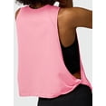 thumbnail image 6 of Large Armhole Tank Tops for Women - Workout Sport Yoga Running Gym Loose Crop Sleeveless Shirts Peach Color S, 6 of 7