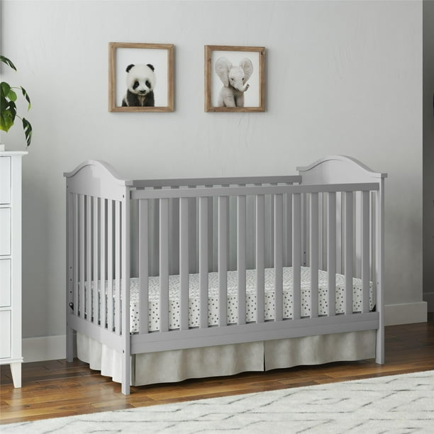 Baby Relax Adele 3in1 Convertible Crib, Nursery Furniture, Gray