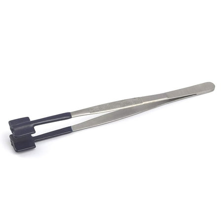 - OdontoMed2011® Pvc Coated Tweezers Specialty Forceps Flat Tips Safe Rubber Non Marring Holding Stainless Steel Tweezers