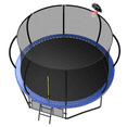 thumbnail image 4 of 12FT Trampoline for Kids,Outdoor Recreational Trampolines with Safety Enclosure Net & Ladder,Blue, 4 of 11