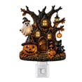 thumbnail image 2 of Halloween Decorations Halloween Tree House Night Light Plug in Spooky Cute Ghost Pumpkin Wall Decor for Home Party, 2 of 6