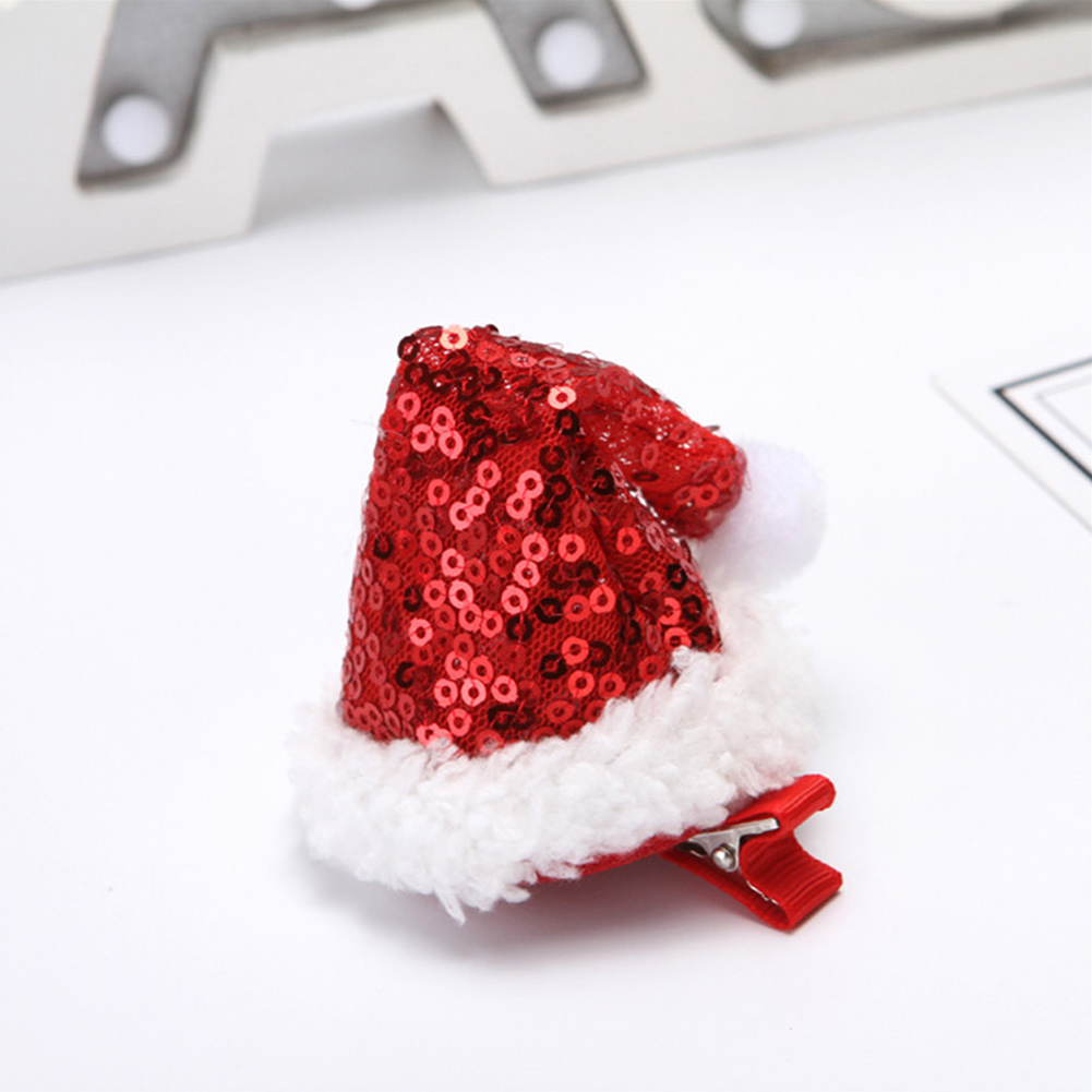 Esaierr Christmas Hair Clips/ Christmas Tree Hairpins Christmas Hat Hair Clips Xmas Accessories Holiday Headdress Set For Girls Women Gifts