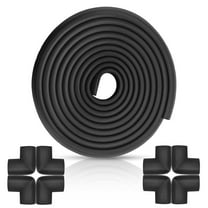 GLUAAE Table Corner Edge Protectors, Furniture Edge Corner Bumper Guard, Fireplace Baby Proofing, 3M Pre-Taped Corners, 16.5 ft (15 ft Edge   4 Corners), Black