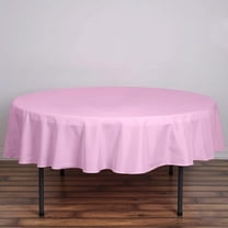 Efavormart Round Tablecloth, 90 Inch Stain & Wrinkle Resistant Washable Table Cloth, Decorative Polyester Fabric Table Cover for Banquet, Wedding, Dining- Pink