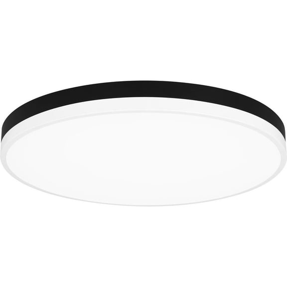 WLN1620MBKW-Quoizel Lighting-Weldin - 35W LED Flush Mount In Contemporary Style-2 Inches Tall and 20 Inches Wide Matte Black White Finish with White