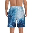 thumbnail image 3 of Kdxio Abstract Ocean Waves Pattern Mens Casual Shorts - Drawstring Summer Beach Sports Shorts for Men, 3 of 5