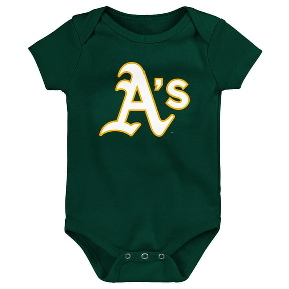 Newborn & Infant Outerstuff  Green Athletics Primary Team Logo Bodysuit