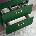 thumbnail image 3 of Sink Vanity Cabinet, Green Black, Ceramic, Wood, Modern Contemporary, Hotel Bedroom Bathroom Master Suite Guest, 3 of 9