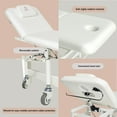 thumbnail image 5 of Electric Massage Table 2 Motors Adjustable Facial Bed Tattoo Chair Spa Bed Beauty Salon Treatment Table Therapy Chair with Hand Foot Remote and Lockable Wheels, 5 of 11