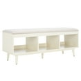 thumbnail image 4 of SAFAVIEH Cricket Open Shelf Bench with Cushion, Cream, 4 of 11