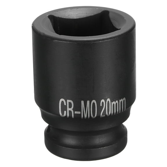 4 Point Square Socket 1/2" Drive 20mm Metric CR-MO Square Impact Wheel Socket