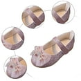 thumbnail image 5 of Quealent Girls Mary Jane Dress Shoes Low Heel Glitter Patent Bow Kids Party Wedding Flower Girl School Shoes(Toddler/Little/Big Kid) Pink for Size 9.5, 5 of 7