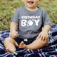 thumbnail image 3 of Birthday Boy Football Sports Lover Birthday Shirt for Boys All Ages Birthday Granite Heather Shirt 5-6, 3 of 6