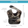 thumbnail image 4 of Kdxio Vintage Pattern Flower Skull Bibs For Babies, Baby Bibs for Eating, Toddler Bibs, Waterproof Bibs, Feeding Bibs, for Toddlers, Boys, Girls, 4 of 8