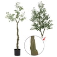 thumbnail image 3 of Yeshouse Olivo artificial, planta de olivo artificial en maceta de 1,5/1,8/2,1 m de altura con ramas, hojas y frutos realistas para decoración de interiores, 3 of 7