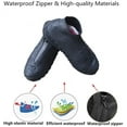 thumbnail image 3 of Waterproof Shoe Covers, Reusable Foldable Not-Slip Rain Shoe Covers with Zipper,Shoe Protectors Overshoes Rain Galoshes for Men and Women Black S, 3 of 7