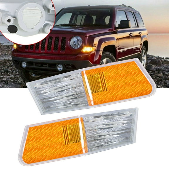 Genrics Right left Turn Signal Light Cover Replacement For 2007-2014 Jeep Patriot