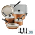 thumbnail image 3 of Juego de utensilios de cocina Farberware DiamondMax antiadherente de 15 piezas de cobre, 3 of 9