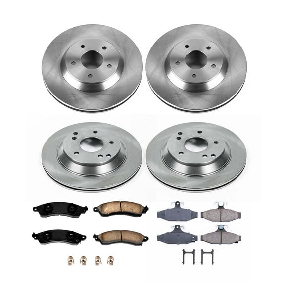 Ultimate Brakes Front and Rear Ceramic Brake Pad and Rotor Kit with Hardware WM81519