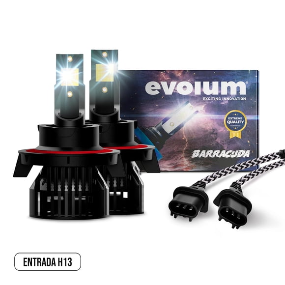Luces Led para Auto - EVOLUM - Modelo Barracuda 11,000 lúmenes - Resistencia al Agua - Haz de luz Perfecto (H13)