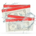 thumbnail image 4 of 8.5x4 Inch Money Bags with Zipper, 8Pcs Clear Cash Deposit Bank Pouch Envelopes Check Wallet for Coin Cosmetics Invioce Bill, Red, 4 of 6
