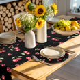 thumbnail image 4 of Cherry Rustic Round 15 Inch Placemats Set of 6, Spring Summer Tropic Fruit Black HeatResistant Non Slip Place Mats for Dining Table, Wipeable Braided Kitchen Table Mats for Housewarming, 4 of 9