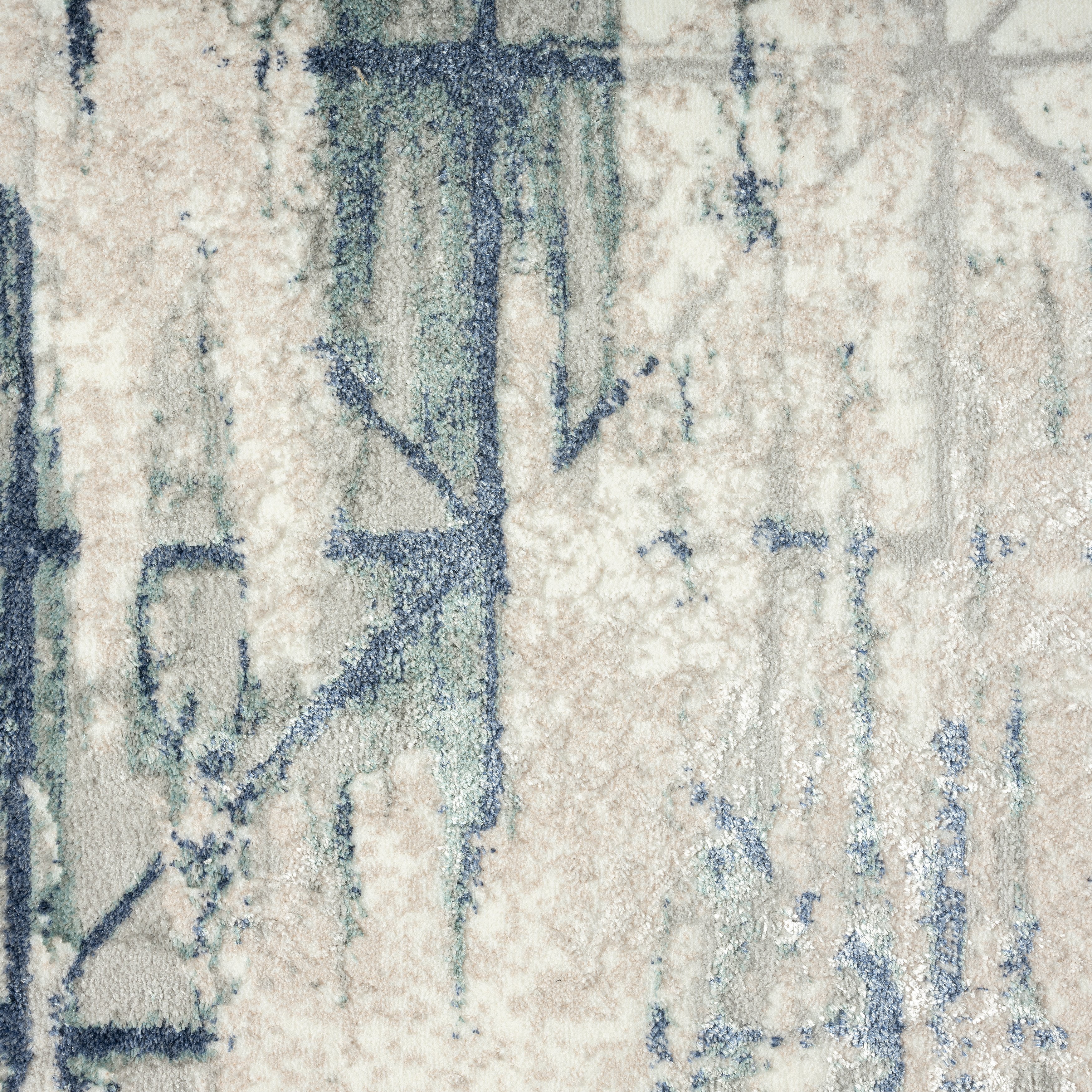 Harlow Hill Bethany 5' x 7' Blue/Gray Diamond Durable Indoor Area Rug