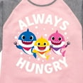 thumbnail image 3 of Baby Shark - Always Hungry - Toddler And Youth Girls Raglan Graphic T-Shirt, 3 of 6