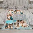 thumbnail image 4 of Custom Blanket with Picture Text Customized Photo Throw Blanket for Adult, Kids Personalized Family Photo Blanket for Mom, Dad, Grandma, Grandpa, Memorial Gifts for Christmas, Anniversary, Birthday, 4 of 6