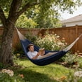 thumbnail image 4 of Camping Hammocks with Antis-Tip Designs Heavy Duty Canvas Outdoor Hammocks for Adults Portable Tree Hammocks for Beach Garden Backyard Patio Travel, 4 of 6
