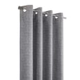 thumbnail image 5 of Thermaplus Mason Texture Printed Blackout Grommet Curtain Panel 52 x 95 in Grey, 5 of 5