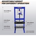 thumbnail image 2 of 6-Ton Hydraulic Shop Press, H-Frame Garage Floor Press with Built-in Relief Valve, Adjustable Work Table & Stamping Plates for Metal Bending, Straightening, and Bearing Installation, 2 of 6